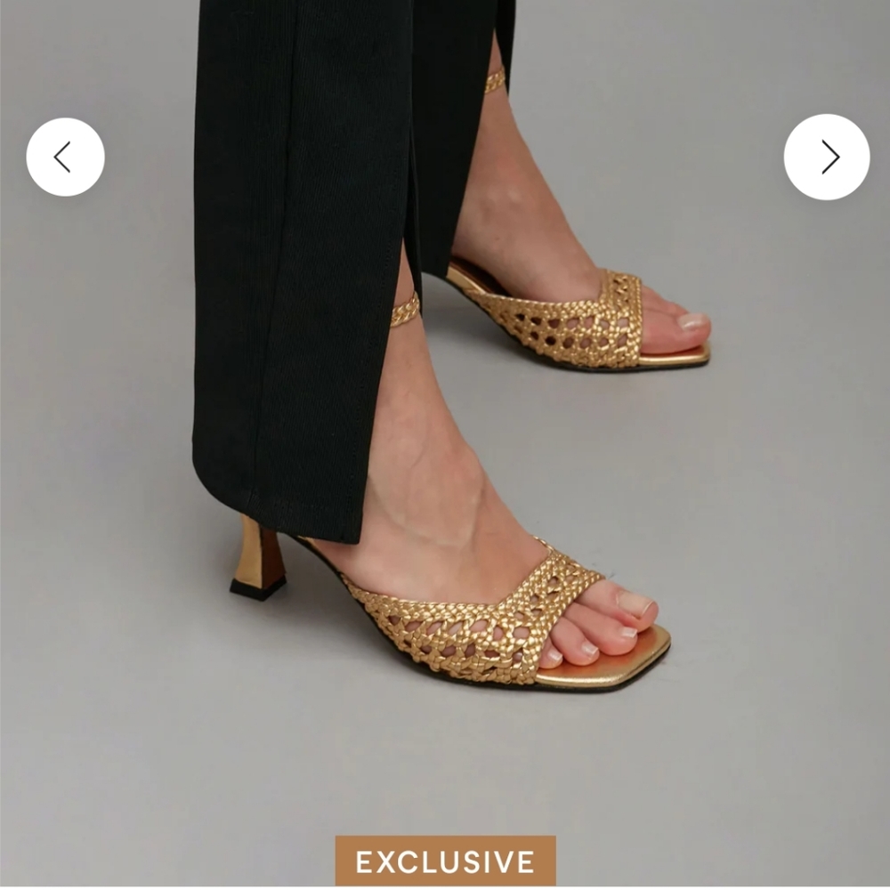 Martinez gold ankle strap Sandal